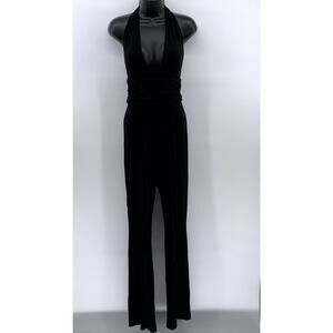 ASOS Women's Black Halter V-Neck Jumpsuit SZ 6